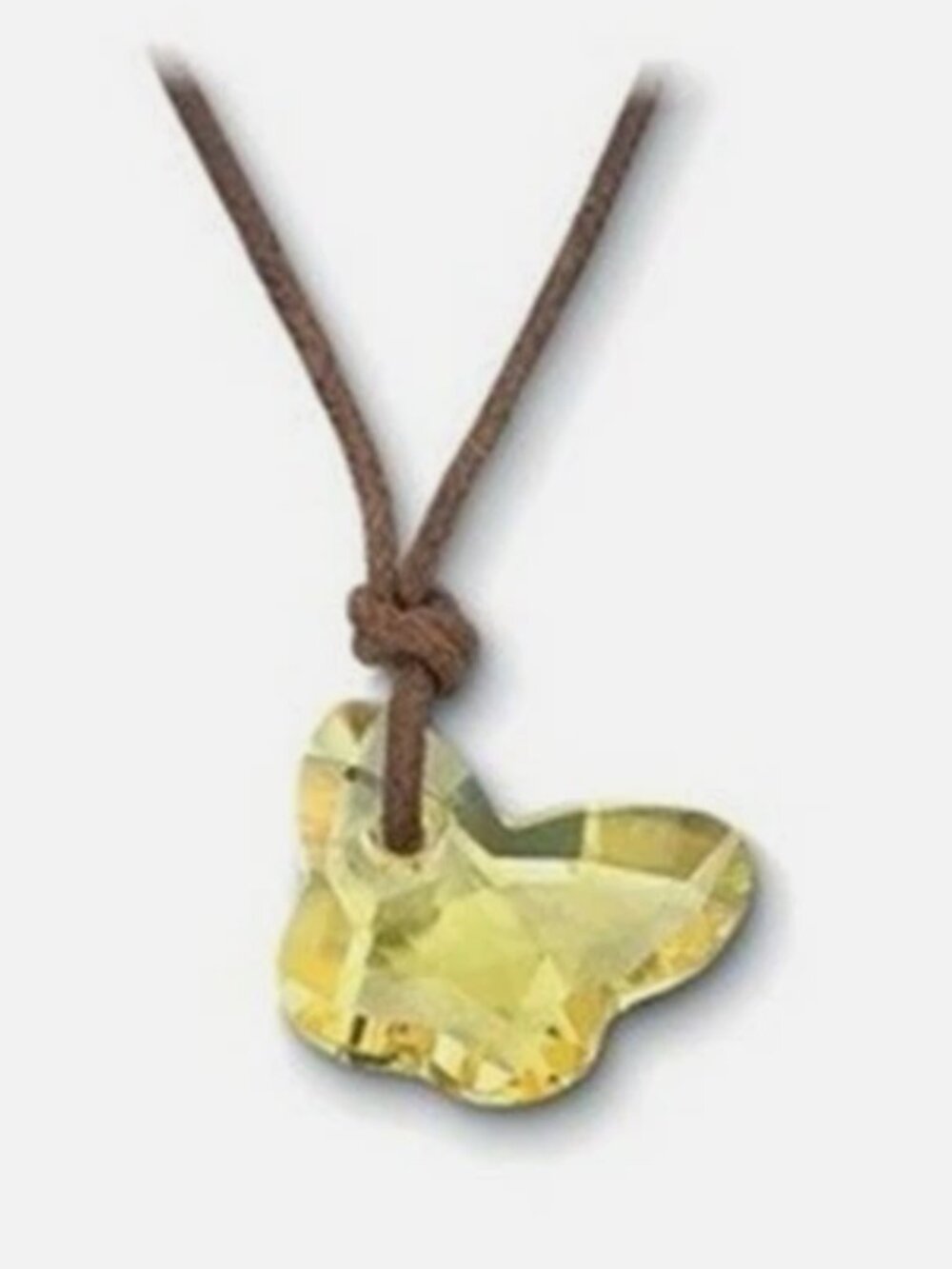 Swarovski Yellow Large Crystal Butterfly Necklace
